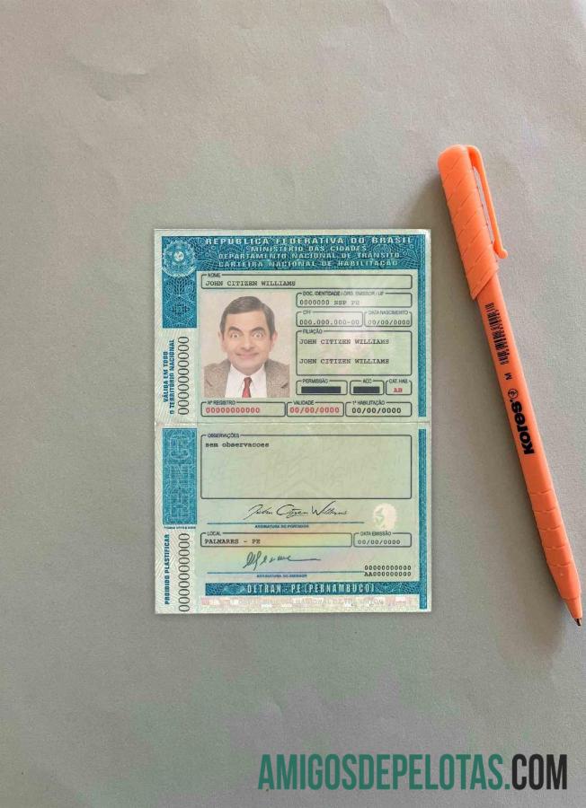 Brasil DL (Detran Pe[Pernambuco) Photolook modelo